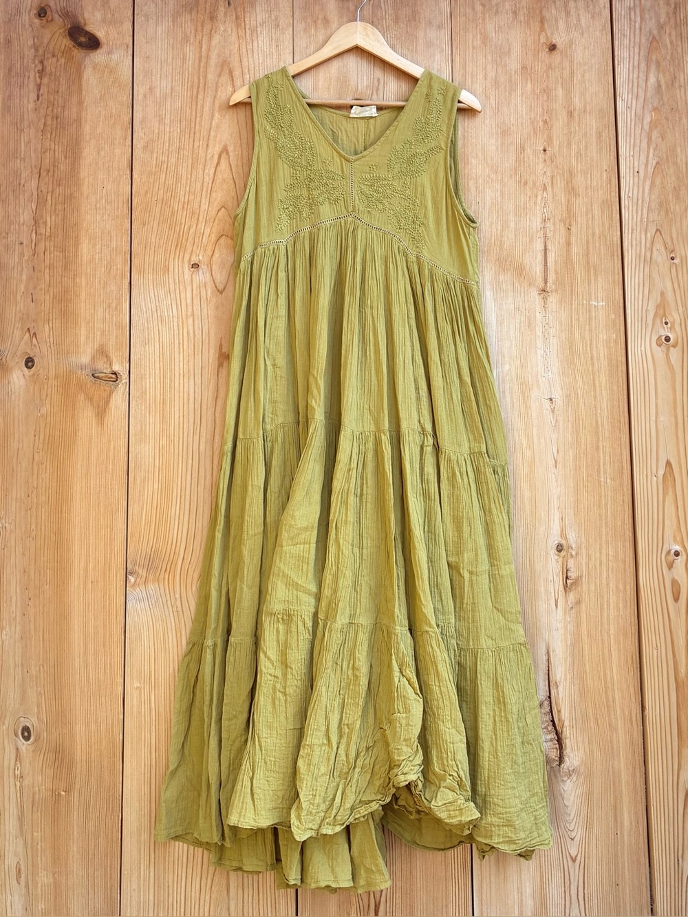 Talisman Long Gold Sleeveless Athena Dress Sz Large